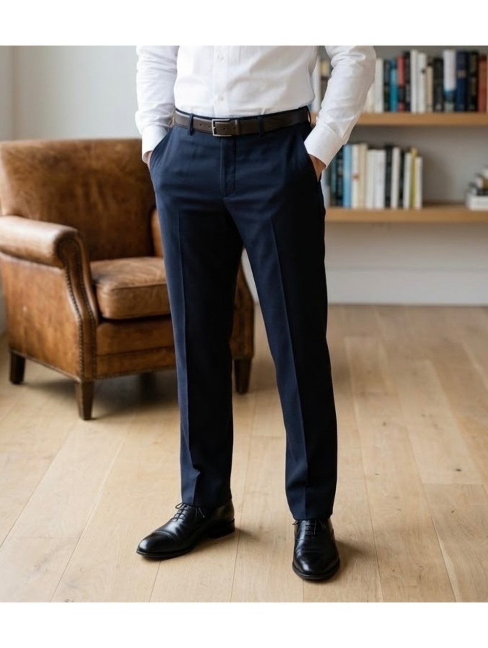 Lauren Ralph Lauren High Performance Wool Navy Dress Pants